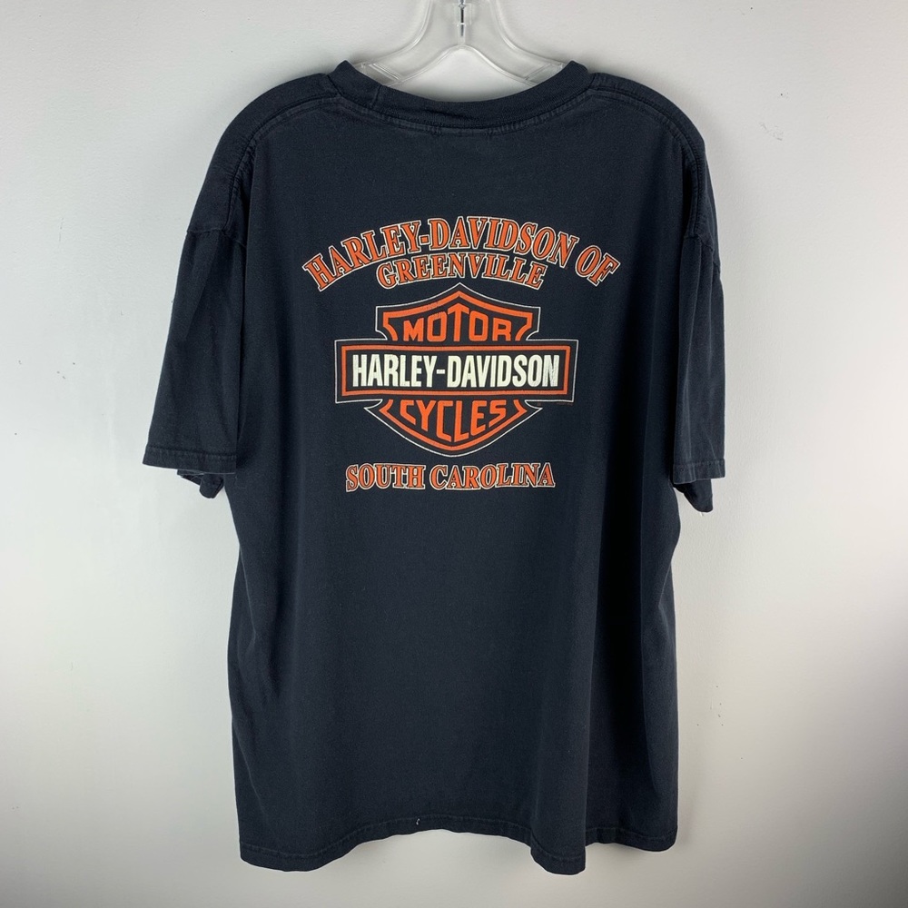 Harley Davidson Distressed Spellout Graphic Tee - Picture 4 of 8